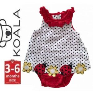 🎁 10/$25 Ladybug outfit, dress one piece, 3-6 months